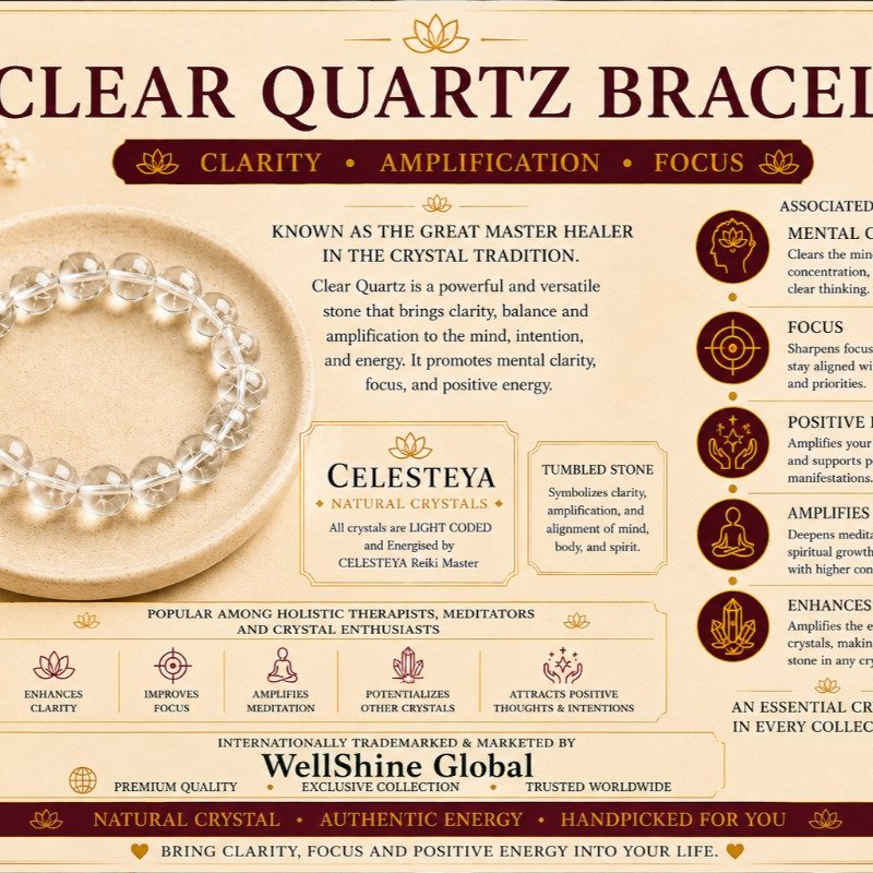 Clear quartz // Clear quartz Bracelet